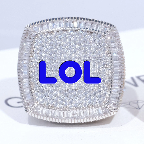 CUSTOM LETTER 3D ICED RING