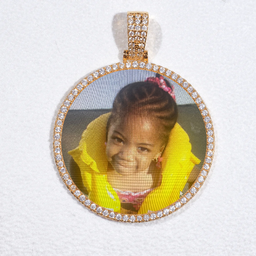 MEDIUM 3D CIRCLE CUSTOM PICTURE PENDANT