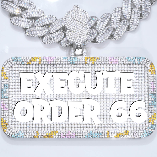 CUSTOM LETTER NECKLACE 3D COLORFUL SQUARE