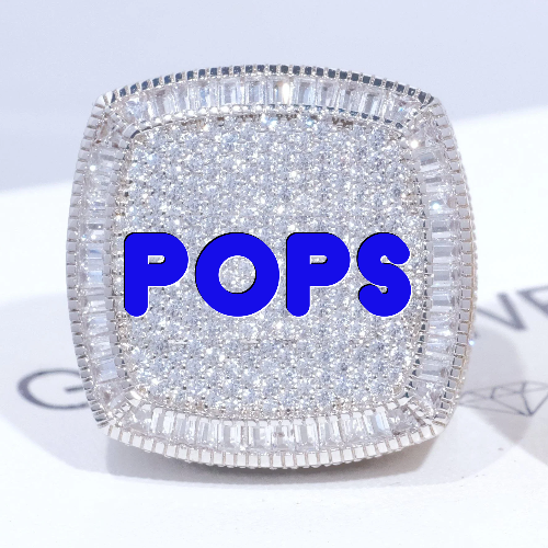 CUSTOM LETTER 3D ICED RING