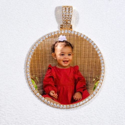 MEDIUM 3D CIRCLE CUSTOM PICTURE PENDANT