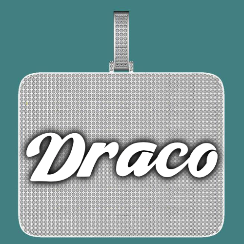 CUSTOM LETTER NECKLACE 3D BIG SQUARE