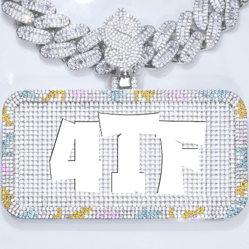 CUSTOM LETTER NECKLACE 3D COLORFUL SQUARE