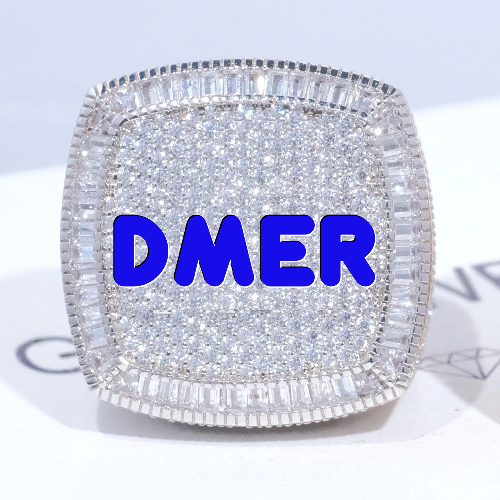 CUSTOM LETTER 3D ICED RING