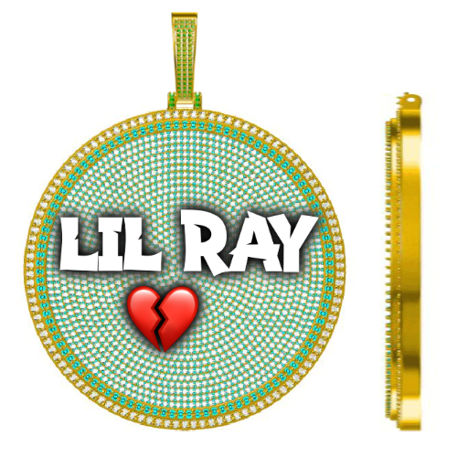 CUSTOM LETTER NECKLACE 3D BIG DISC