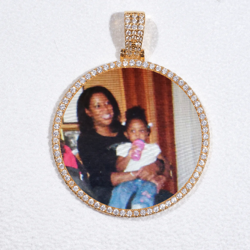 MEDIUM 3D CIRCLE CUSTOM PICTURE PENDANT