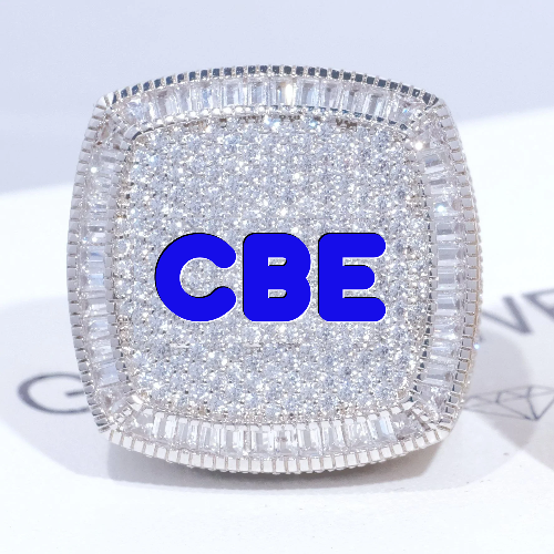 CUSTOM LETTER 3D ICED RING