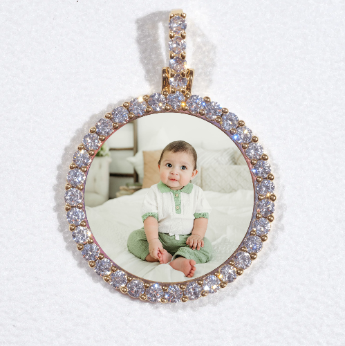 3D CIRCLE CUSTOM PICTURE PENDANT SMALL SIZE