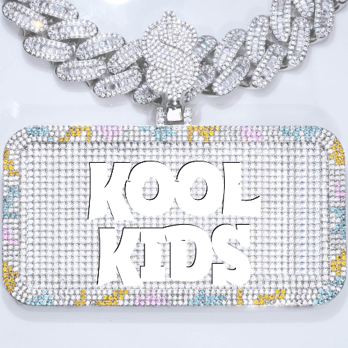 CUSTOM LETTER NECKLACE 3D COLORFUL SQUARE