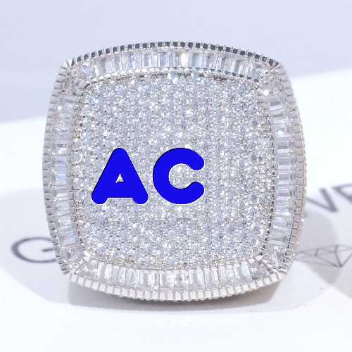 CUSTOM LETTER 3D ICED RING