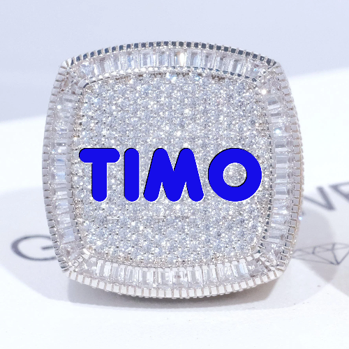 CUSTOM LETTER 3D ICED RING