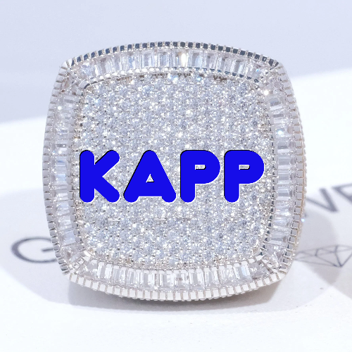 CUSTOM LETTER 3D ICED RING