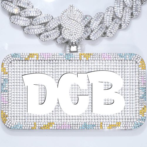 CUSTOM LETTER NECKLACE 3D COLORFUL SQUARE