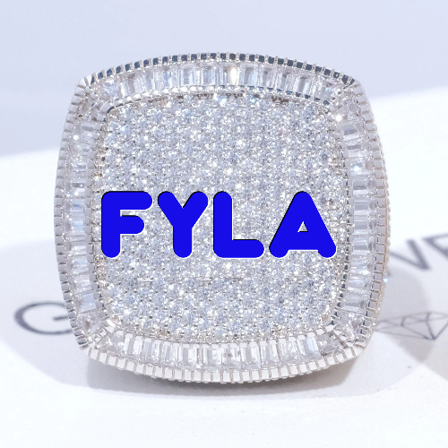 CUSTOM LETTER 3D ICED RING