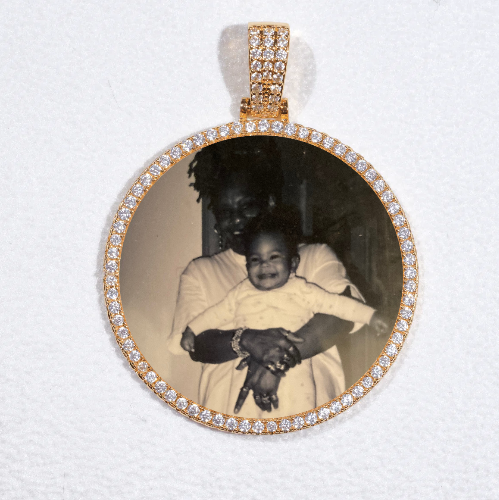 MEDIUM 3D CIRCLE CUSTOM PICTURE PENDANT