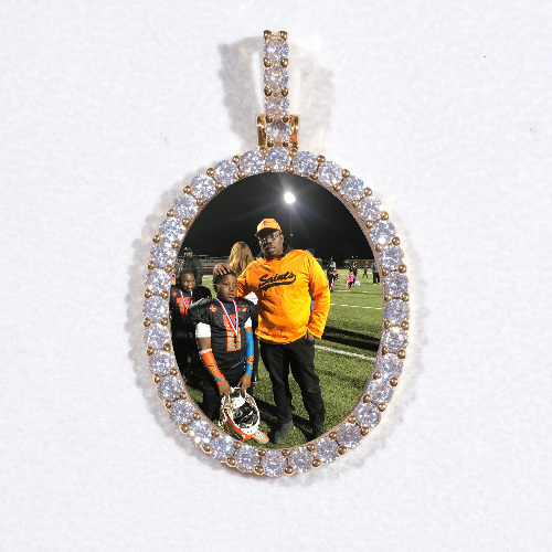 3D Oval Custom Picture Pendant
