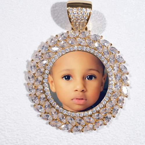 Large 3D Wheat Ear Custom Picture Pendant