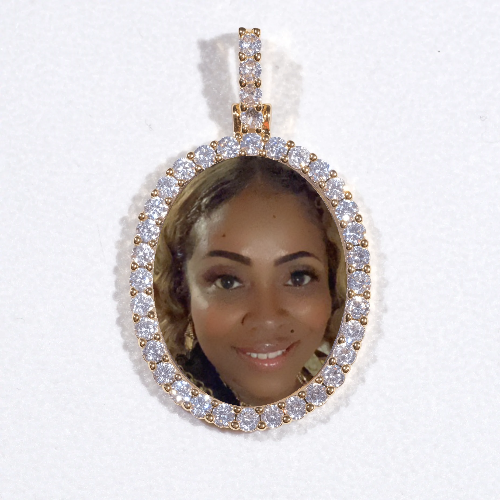 3D Oval Custom Picture Pendant