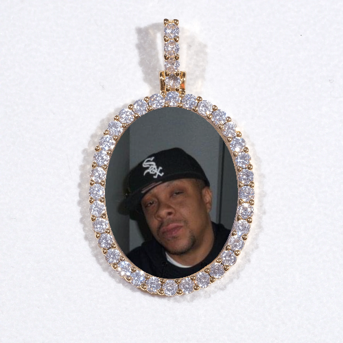 3D Oval Custom Picture Pendant