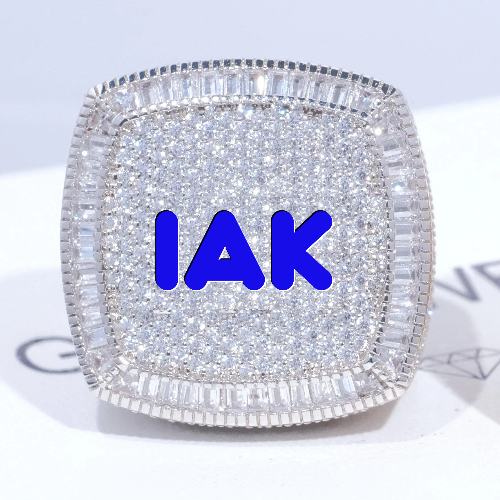 CUSTOM LETTER 3D ICED RING