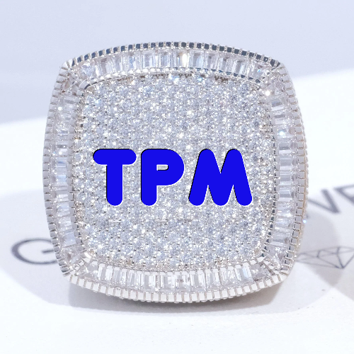 CUSTOM LETTER 3D ICED RING