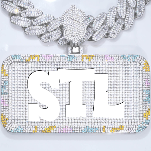 CUSTOM LETTER NECKLACE 3D COLORFUL SQUARE