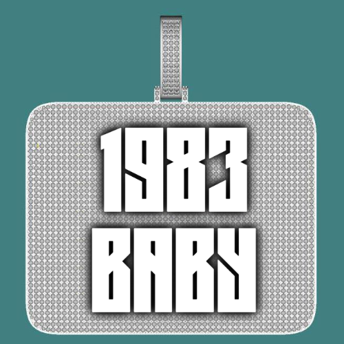 CUSTOM LETTER NECKLACE 3D BIG SQUARE