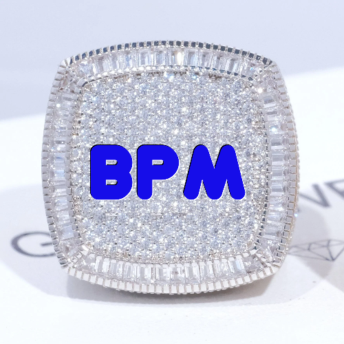 CUSTOM LETTER 3D ICED RING