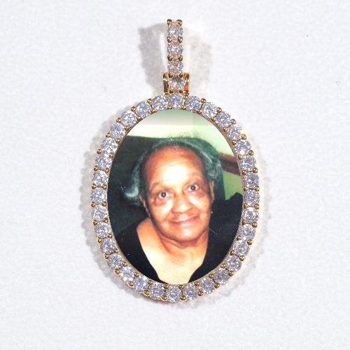 3D Oval Custom Picture Pendant