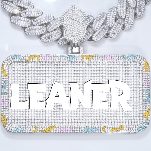 CUSTOM LETTER NECKLACE 3D COLORFUL SQUARE