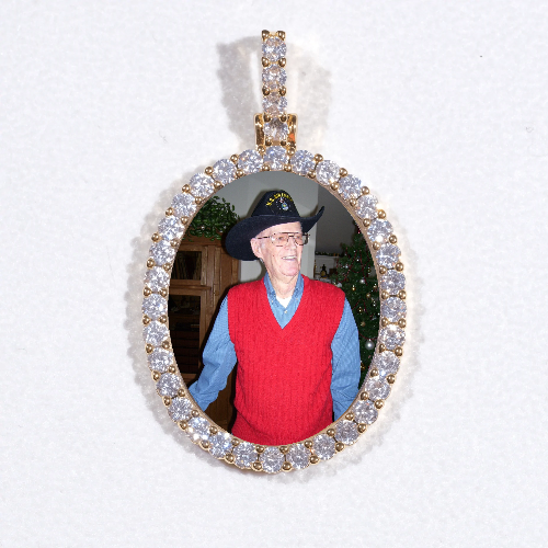 3D Oval Custom Picture Pendant
