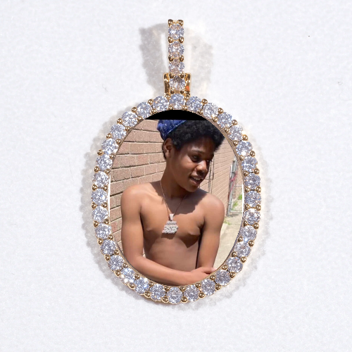 3D Oval Custom Picture Pendant