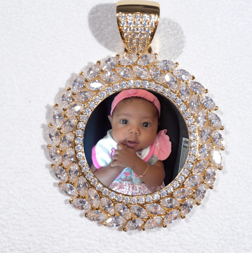 Large 3D Wheat Ear Custom Picture Pendant