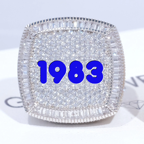 CUSTOM LETTER 3D ICED RING