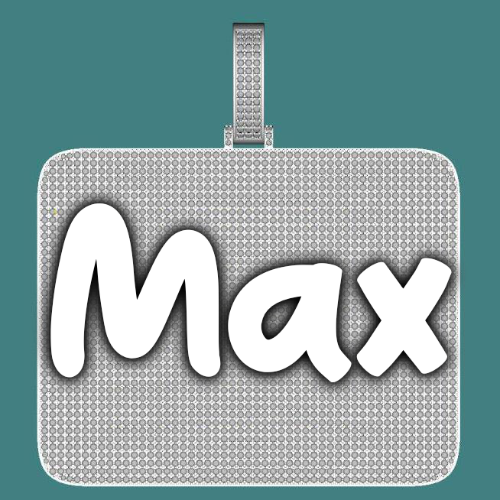 CUSTOM LETTER NECKLACE 3D BIG SQUARE