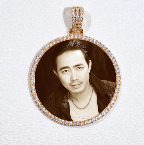 MEDIUM 3D CIRCLE CUSTOM PICTURE PENDANT