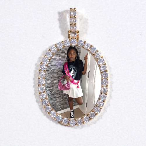 3D Oval Custom Picture Pendant