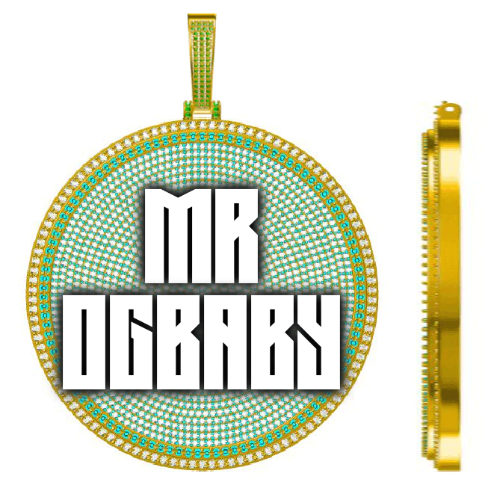 CUSTOM LETTER NECKLACE 3D BIG DISC