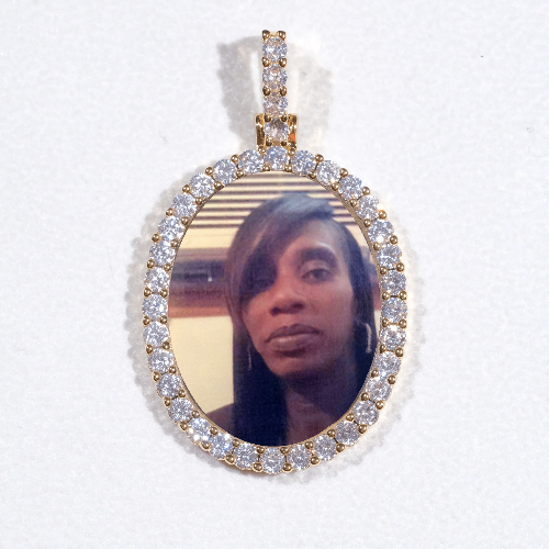 3D Oval Custom Picture Pendant