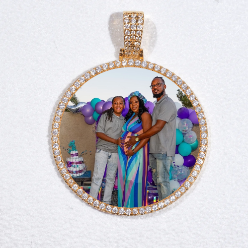 MEDIUM 3D CIRCLE CUSTOM PICTURE PENDANT