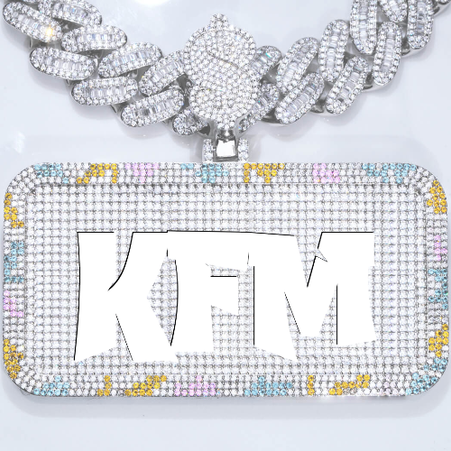 CUSTOM LETTER NECKLACE 3D COLORFUL SQUARE