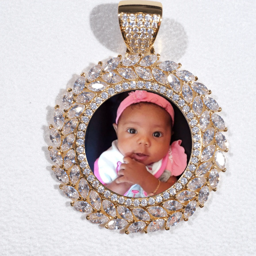 Large 3D Wheat Ear Custom Picture Pendant