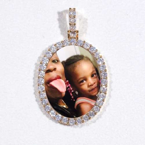 3D Oval Custom Picture Pendant
