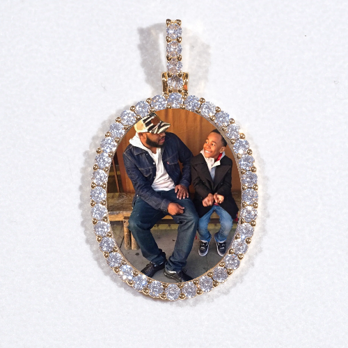 3D Oval Custom Picture Pendant