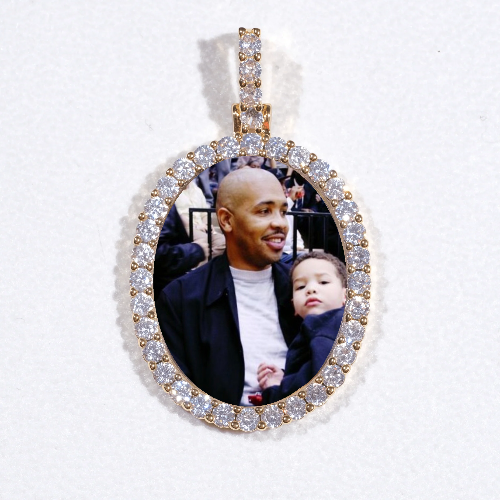 3D Oval Custom Picture Pendant