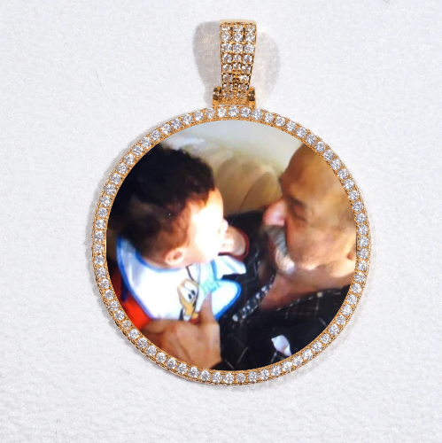MEDIUM 3D CIRCLE CUSTOM PICTURE PENDANT