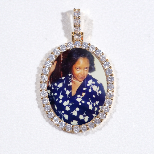 3D Oval Custom Picture Pendant