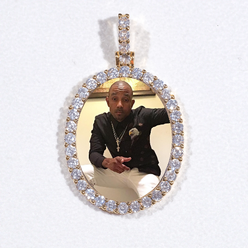 3D Oval Custom Picture Pendant