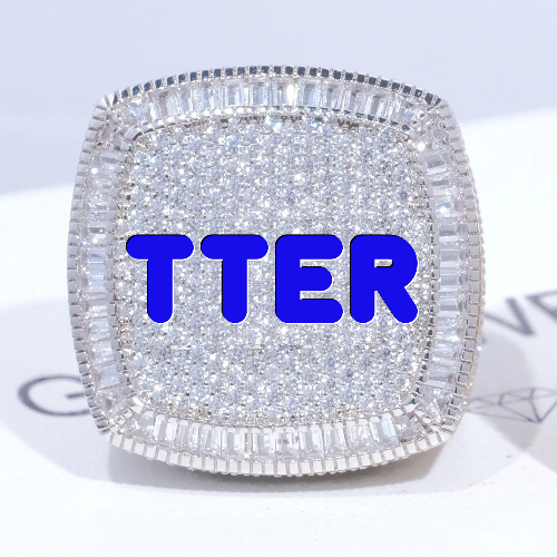 CUSTOM LETTER 3D ICED RING