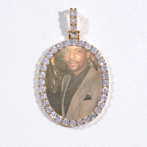 3D Oval Custom Picture Pendant